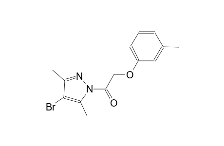 4-bromo-3,5-dimethyl-1-[(3-methylphenoxy)acetyl]-1H-pyrazole