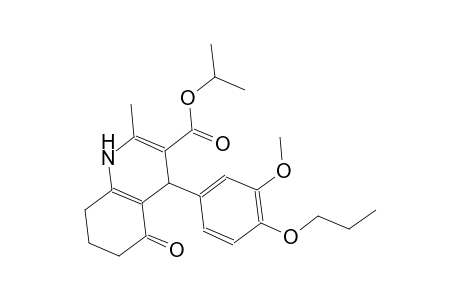 isopropyl 4-(3-methoxy-4-propoxyphenyl)-2-methyl-5-oxo-1,4,5,6,7,8-hexahydro-3-quinolinecarboxylate