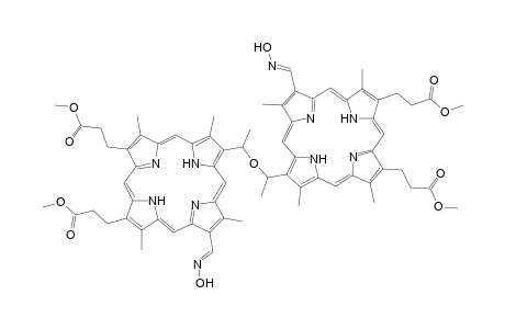 1-[2-Hydroxyiminomethyl)-1,3,5,8-tetramethyl-6,7-Bis(2-methoxycarbonylethyl)porphyrin-4-yl]-1-ethyl 1-[4-(Hydroxyiminomethyl)-1,3,5,8-tetramethyl-6,7-bis(2-methoxycarbonylethyl)porphrin-2-yl)-1-ethyl ether