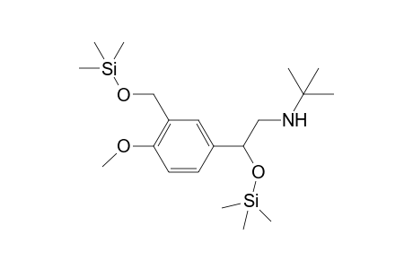 Albuterol, O-methyl (phenolic OH ?), O',O''-bis-TMS
