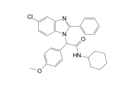 2-(5-Chloro-2-phenyl-1H-benzimidazol-1-yl)-N-cyclohexyl-2-(4-methoxyphenyl)acetamide