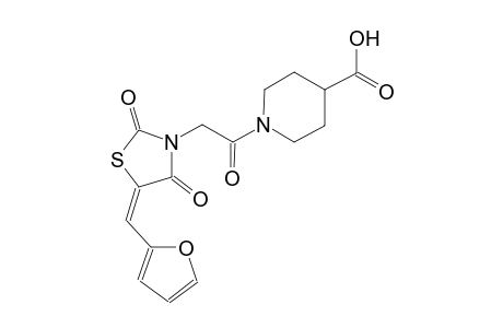 4-piperidinecarboxylic acid, 1-[[(5E)-5-(2-furanylmethylene)-2,4-dioxothiazolidinyl]acetyl]-