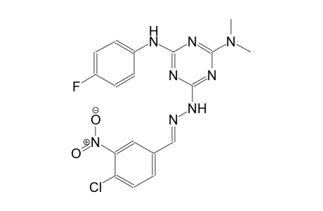 benzaldehyde, 4-chloro-3-nitro-, [4-(dimethylamino)-6-[(4-fluorophenyl)amino]-1,3,5-triazin-2-yl]hydrazone