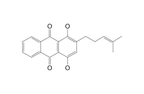 ANTHRASESAMONE-B;1,4-DIHYDROXY-2-(4-METHYLPENT-3-ENYL)-ANTHRAQUINONE