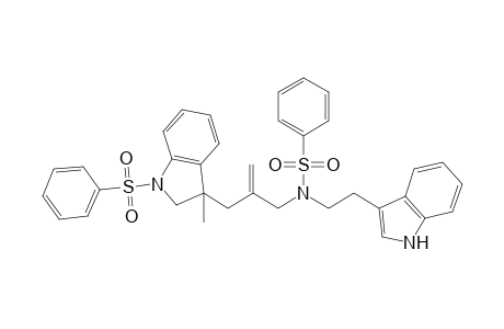 3-Methyl-1-(phenylsulfonyl)-3-{3-[N-(phenylsulfonyl)-N-[2-(3-indolyl)ethyl]amino]-2-methylenepropyl}-2,3-dihydro-1H-indole