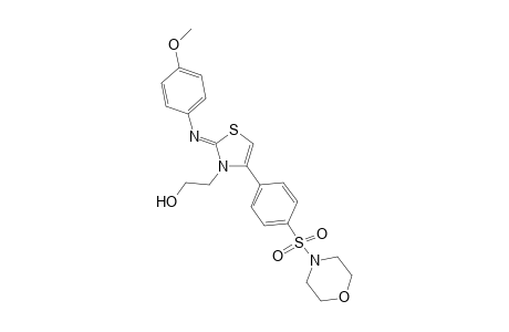 2-(2-[(4-methoxyphenyl)imino]-4-[4-(4-morpholinylsulfonyl)phenyl]-1,3-thiazol-3(2H)-yl)ethanol