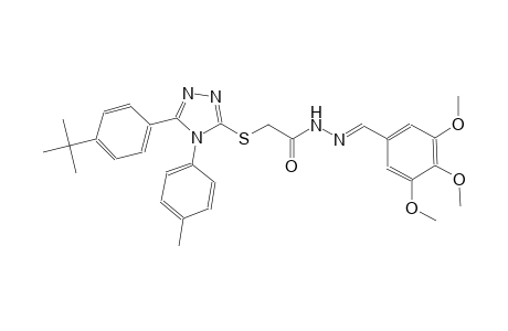 2-{[5-(4-tert-butylphenyl)-4-(4-methylphenyl)-4H-1,2,4-triazol-3-yl]sulfanyl}-N'-[(E)-(3,4,5-trimethoxyphenyl)methylidene]acetohydrazide