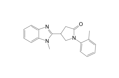 2-Pyrrolidinone, 4-(1-methyl-1H-1,3-benzimidazol-2-yl)-1-(2-methylphenyl)-