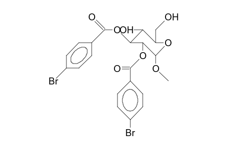 Methyl 2,3-bis(O-[4-bromo-benzoyl]).alpha.-D-glucopyranoside