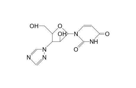 1-(3'-Deoxy-3'-triazolo-B-D-lyxo-furanosyl)-uracil