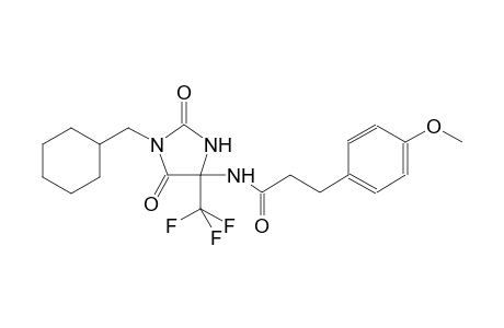 N-[1-(cyclohexylmethyl)-2,5-dioxo-4-(trifluoromethyl)-4-imidazolidinyl]-3-(4-methoxyphenyl)propanamide