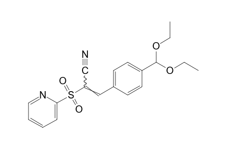 p-{2-cyano-2-[(2-pyridyl)sulfonyl]vinyl}benzaldehyde, diethyl acetal