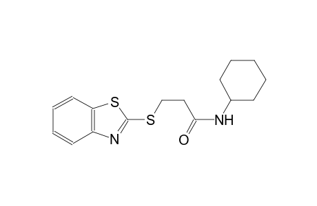 3-(1,3-benzothiazol-2-ylsulfanyl)-N-cyclohexylpropanamide