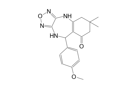 4H-[1,2,5]oxadiazolo[3,4-b][1,4]benzodiazepin-8(5H)-one, 6,7,9,10-tetrahydro-9-(4-methoxyphenyl)-6,6-dimethyl-