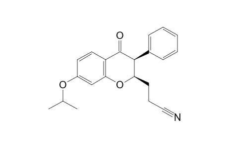 syn-3-(7-Isopropoxy-4-oxo-3-phenylchroman-2-yl)propanenitrile