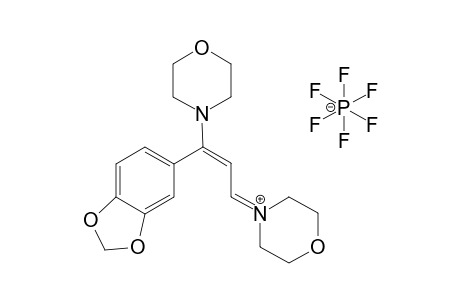 1,3-Di-4-morpholinyl-1-(3',4'-methylenedioxyphenyl)-2-propenylium hexafluorophosphate