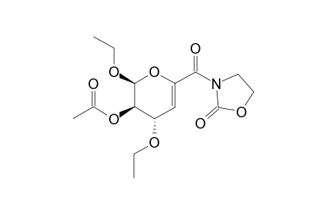 exo-(2SR,3RS,4SR)-3-Acetoxy-2,4-diethoxy-6-(carbonyloxazolodin-2'-one)-3,4-dihydro-2H-pyran