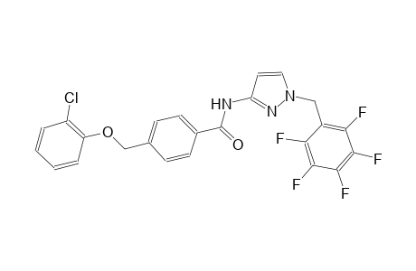 4-[(2-chlorophenoxy)methyl]-N-[1-(2,3,4,5,6-pentafluorobenzyl)-1H-pyrazol-3-yl]benzamide