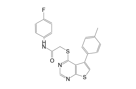 N-(4-fluorophenyl)-2-{[5-(4-methylphenyl)thieno[2,3-d]pyrimidin-4-yl]sulfanyl}acetamide