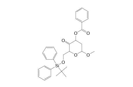 METHYL-3-O-BENZOYL-6-O-(TERT.-BUTYLDIPHENYLSILYL)-2-DEOXY-ALPHA-D-ERYTHRO-HEXOPYRANOSID-4-ULOSE