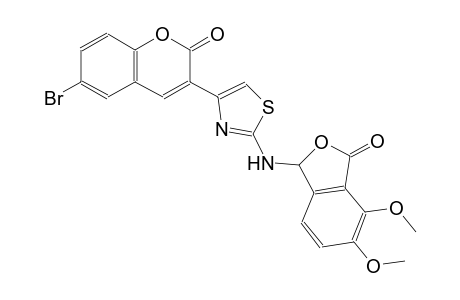 6-bromo-3-{2-[(4,5-dimethoxy-3-oxo-1,3-dihydro-2-benzofuran-1-yl)amino]-1,3-thiazol-4-yl}-2H-chromen-2-one