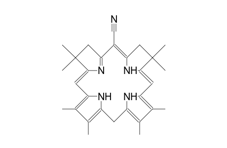 5-Cyano-2,2,8,8,12,13,17,18-octamethyl-2,3,7,8,15,23-hexahydro-porphyrin