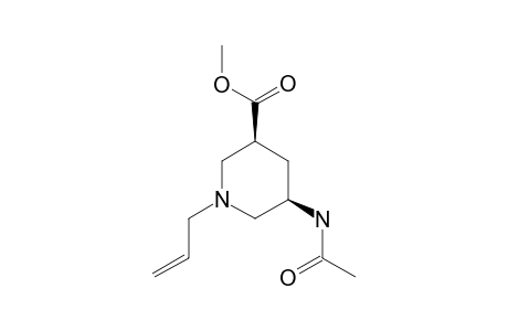(+/-)-(3-BETA,5-BETA)-3-ACETAMIDO-5-(METHOXYCARBONYL)-1-(2-PROPENYL)-PIPERIDINE