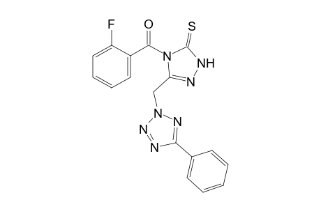 (2-fluorophenyl)-[3-[(5-phenyl-1,2,3,4-tetrazol-2-yl)methyl]-5-sulfanylidene-1H-1,2,4-triazol-4-yl]methanone