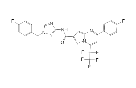 N-[1-(4-fluorobenzyl)-1H-1,2,4-triazol-3-yl]-5-(4-fluorophenyl)-7-(1,1,2,2,2-pentafluoroethyl)pyrazolo[1,5-a]pyrimidine-2-carboxamide