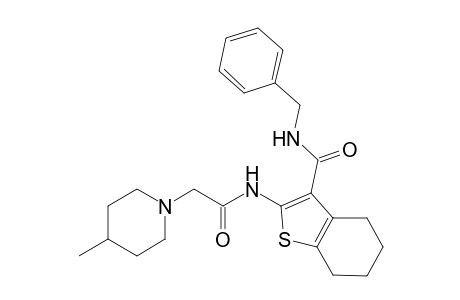 1-Pyridineacetamide, hexahydro-4-methyl-N-[4,5,6,7-tetrahydro-3-[[(phenylmethyl)amino]carbonyl]-1-benzothiophen-2-yl]-