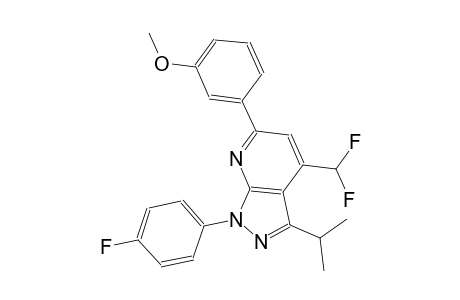 1H-pyrazolo[3,4-b]pyridine, 4-(difluoromethyl)-1-(4-fluorophenyl)-6-(3-methoxyphenyl)-3-(1-methylethyl)-