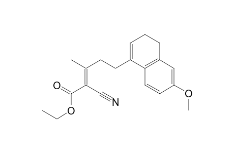2-Pentenoic acid, 2-cyano-5-(3,4-dihydro-6-methoxy-1-naphthalenyl)-3-methyl-, ethyl ester, (E)-