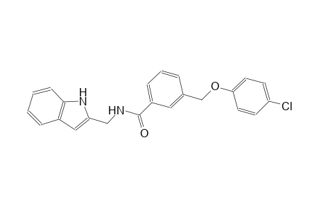 3-[(4-chlorophenoxy)methyl]-N-(1H-indol-2-ylmethyl)benzamide