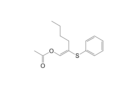 1-Hexen-1-ol, 2-(phenylthio)-, acetate, (E)-