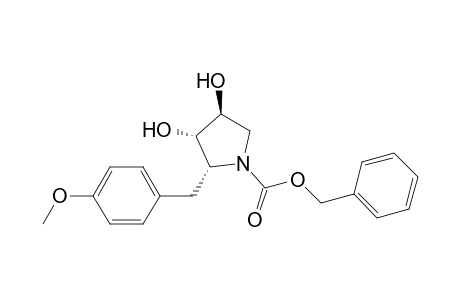 (2R,3S,4S)-3,4-dihydroxy-2-p-anisyl-pyrrolidine-1-carboxylic acid benzyl ester