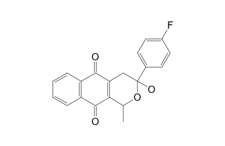 3-(4-fluorophenyl)-3-hydroxy-1-methyl-1,4-dihydrobenzo[g]isochromene-5,10-quinone