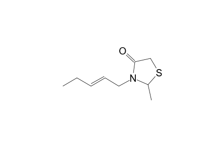 2-Methyl-3-(2-trans-pentenyl)-4-thiazolidinone