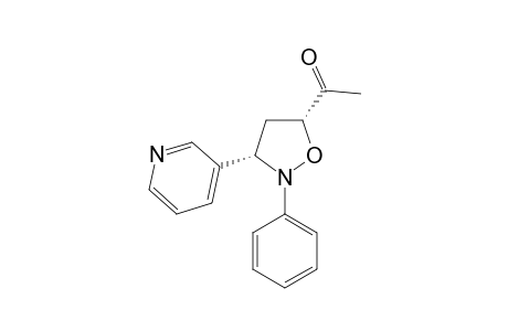 SYN-5-ACETYL-2-PHENYL-3-(3-PYRIDYL)-ISOXAZOLIDINE