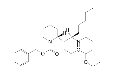 (2R)-2-[(2R)-2-(4,4-diethoxybutylamino)heptyl]-1-piperidinecarboxylic acid (phenylmethyl) ester