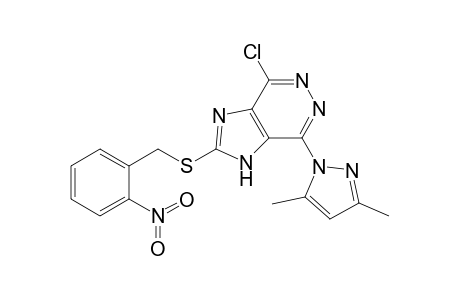 4-chloranyl-7-(3,5-dimethylpyrazol-1-yl)-2-[(2-nitrophenyl)methylsulfanyl]-1H-imidazo[4,5-d]pyridazine