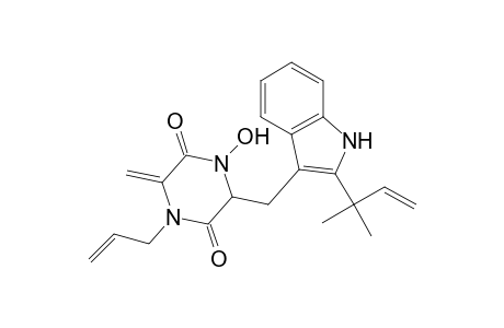 2,5-Piperazinedione, 3-[[2-(1,1-dimethyl-2-propenyl)-1H-indol-3-yl]methyl]-4-hydroxy-6-methylene-1-(2-propenyl)-