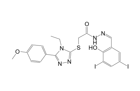 acetic acid, [[4-ethyl-5-(4-methoxyphenyl)-4H-1,2,4-triazol-3-yl]thio]-, 2-[(Z)-(2-hydroxy-3,5-diiodophenyl)methylidene]hydrazide