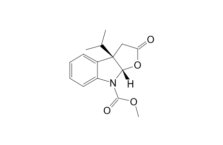 (+-)-Methyl cis-3a-Isopropyl-2-oxo-2,3,3a,8a-tetrahydro-8-H-furo[2,3-b]indole-8-carboxylate