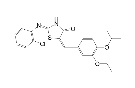 (2Z,5E)-2-[(2-chlorophenyl)imino]-5-(3-ethoxy-4-isopropoxybenzylidene)-1,3-thiazolidin-4-one