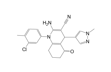 2-amino-1-(3-chloro-4-methylphenyl)-4-(1-methyl-1H-pyrazol-4-yl)-5-oxo-1,4,5,6,7,8-hexahydro-3-quinolinecarbonitrile