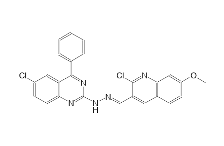 2-chloro-7-methoxy-3-quinolinecarbaldehyde (6-chloro-4-phenyl-2-quinazolinyl)hydrazone