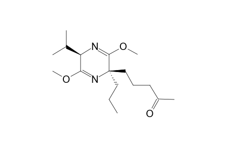 5-[(2R,5R)-2-isopropyl-3,6-dimethoxy-5-propyl-2H-pyrazin-5-yl]pentan-2-one