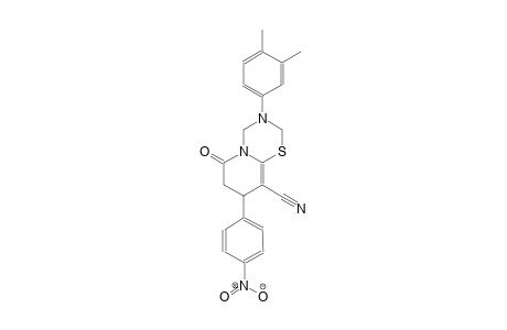 2H,6H-pyrido[2,1-b][1,3,5]thiadiazine-9-carbonitrile, 3-(3,4-dimethylphenyl)-3,4,7,8-tetrahydro-8-(4-nitrophenyl)-6-oxo-