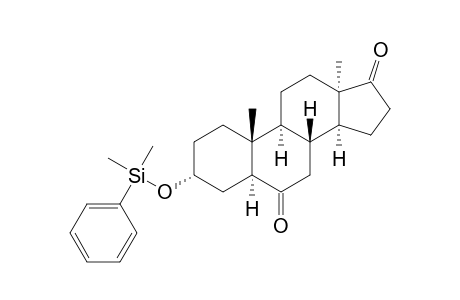 3.alphta.(-Dimethylphenylsiloxy)-5.alpha.,13.alpha.-androstane-6,17-dione