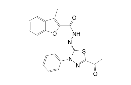 N-(5-Acetyl-3-phenyl-3H-1,3,4-thiadiazol-2-ylidene)-3-methylbenzofuran-2-carbohydrazide